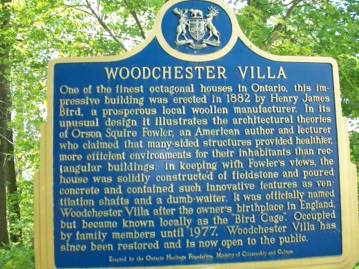 Historical panel, Woodchester Villa, Bracebridge
