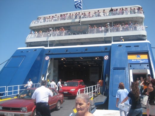 One of the ferries to Paros