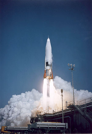 Convair used the Rocket Chemical Company's new WD-40 product to protect the outer skin of their SM-65 Atlas Missile, like this one, seen at Cape Canaveral  launch, 20 February 1958. 