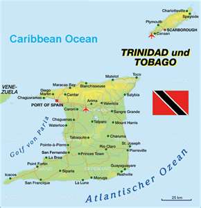 Trinidad and Tobago. In terms of absolute location, the country is 10'40N 61'31W.  A relative location may describe Trinidad as the southernmost Caribbean island or a few kilometres north of South America. 