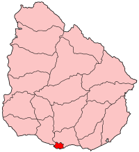 Map location of Montevideo, Uruguay  