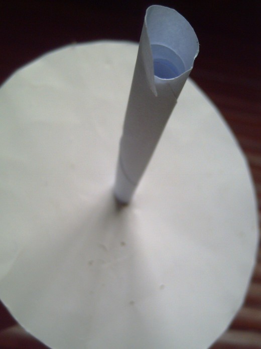 I make a heat cover with a circular glossy folder (Photo by Travel Man)