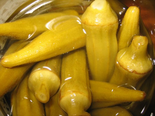Pickled Okra is easy to make.