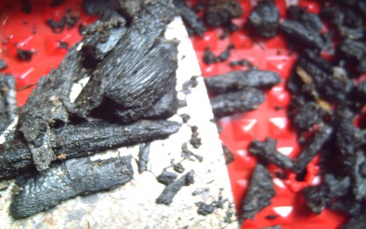 7. He shoveled some coal from burned wood (Photo by Travel Man)