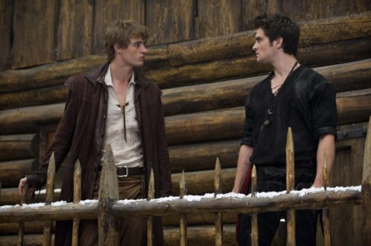 Peter and Henry try to stare the other one down.