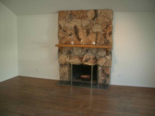 An Outdated Fireplace