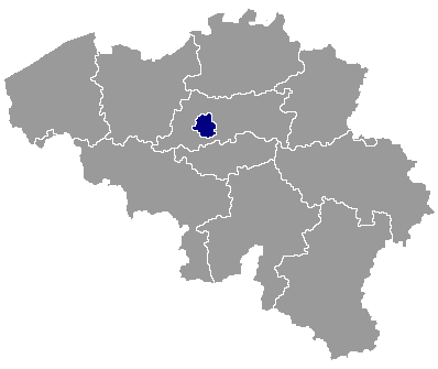 Map location of Brussels, Belgium