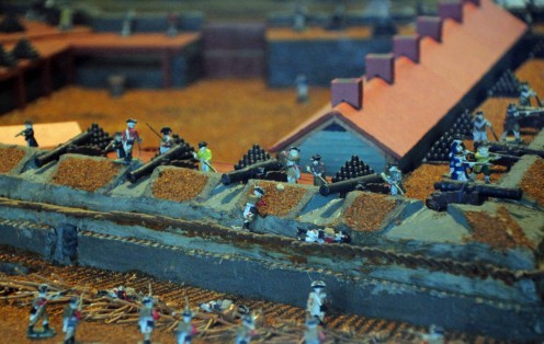 A miniature of the battle on display in the museum