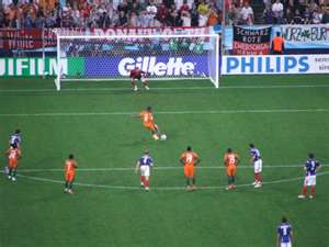 A dramatic moment in football: The penalty kick
