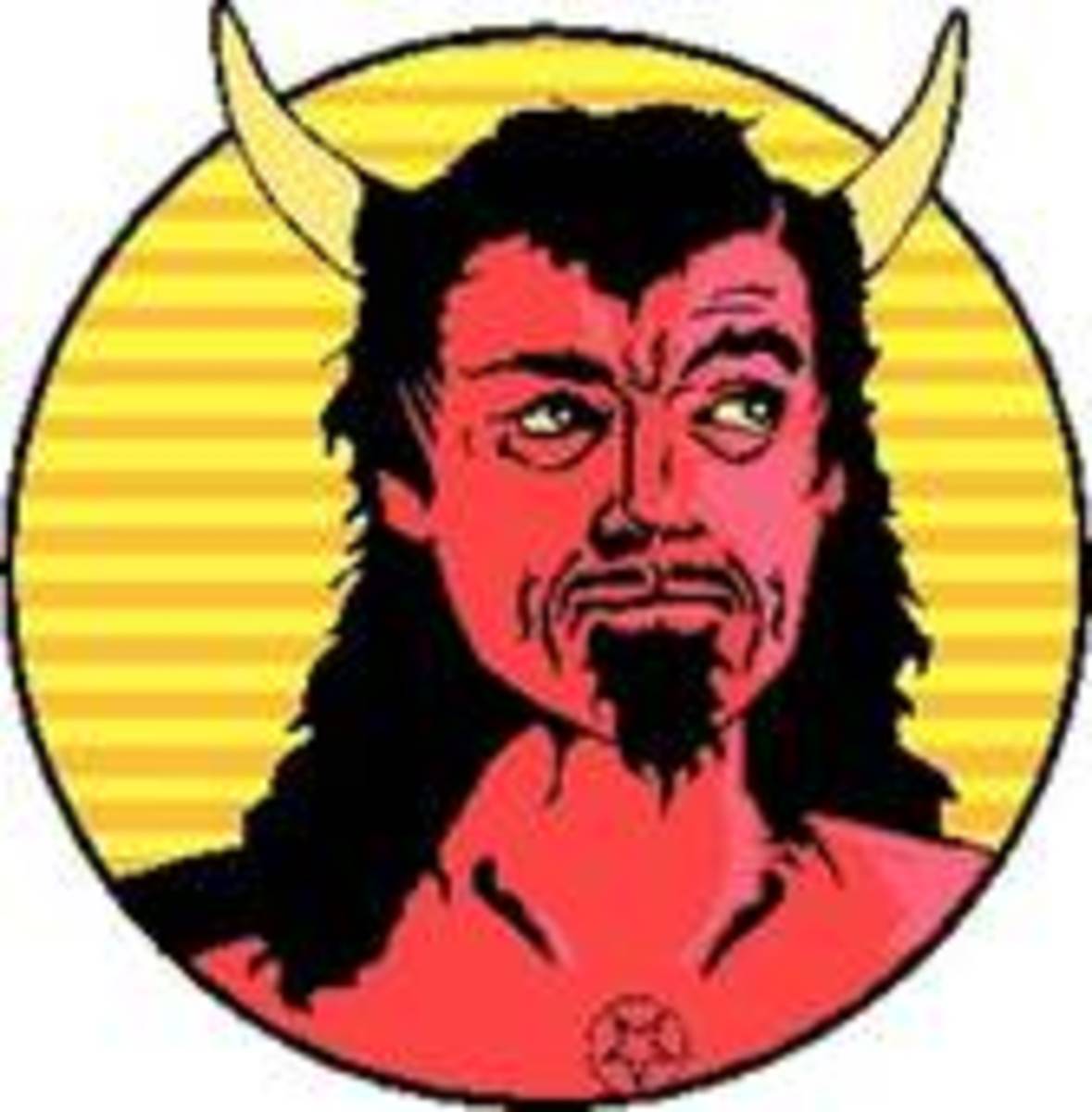 SATAN WOULD HAVE TO DO SOMETHING ABOUT THOSE HORRIBLE HORNS, BUT EQUAL OPPORTUNITY EMPLOYMENT RULES SAY THAT EMPLOYEES CAN WEAR TATS.