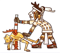 Depicted here is an Aztec painting of a human sacrifice to the god Quetzalcoatl. The heart was thought to be needed to feed the sun. It was also thought to be a spiritual act. The linked website is worth a read.