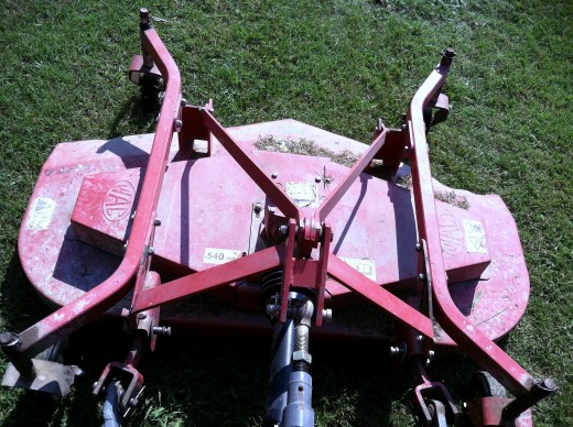 Nice sunny day today, so I mowed the yard at work.