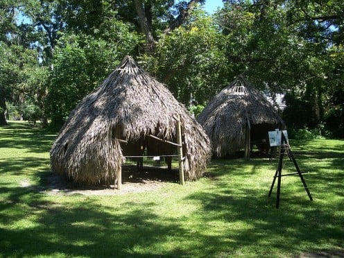 Timucua Nation dwellings on display in Ocala at the Marion County Historical Museum. 