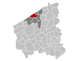 Map location of Ostend