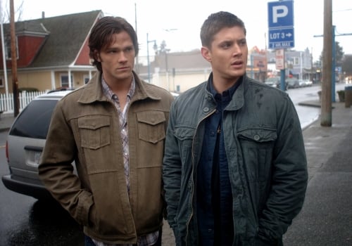 Jared Padalecki as Sam Winchester and Jensen Ackles as Dean Winchester