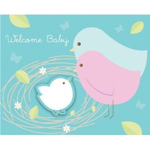 Nesting Birds 'Welcome Baby' Baby Shower Invitations
