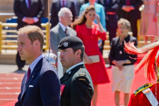 The Duke and Duchess participate in the official departure ceremony at Calgary Rotary Challenger Park