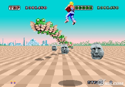 Take Out The Floating Heads in Space Harrier