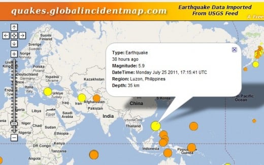 Magnitude 5.9 Earthquake in Manila, Philippines on 25 July 2011