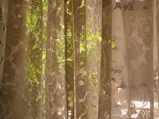 Lace curtains come in many colors, including ecru.