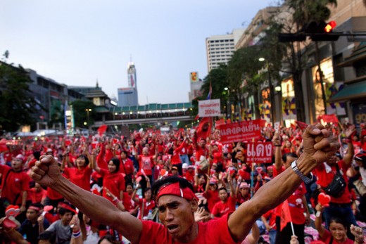 The pro-democracy Red Shirts.