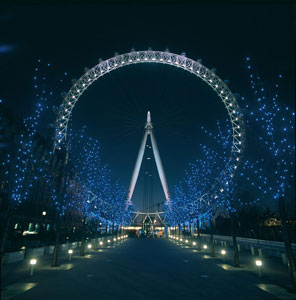 London eye at night