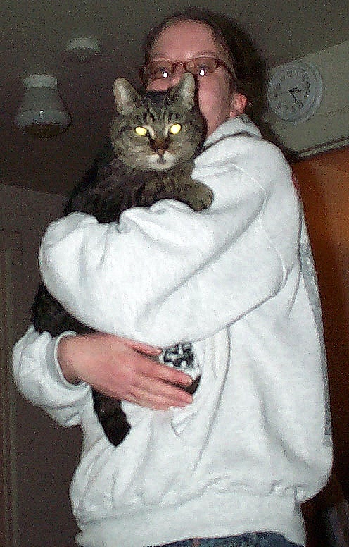 Me with one of my cats