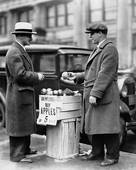 Selling apples during the Great Depression was an easy way for men to make some extra money. You can adapt this method of seeking odd jobs that will help you keep groceries in the house and your lights on.
