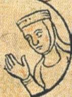 Drawing of Queen Berthe of Bugundy (10th century)