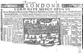 London newspaper reporting on the Plague