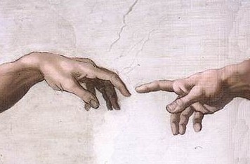 Sistine Chapel - Michelangelo between 1508 and 1512 See: http://en.wikipedia.org/wiki/File:Hands_of_God_and_Adam.jpg