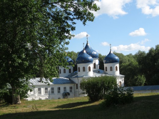 Cross Exaltation Church inside St. George's Monastery in Veliky Novgorod, Russia