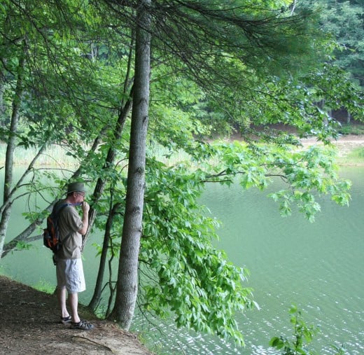 Hike, bike or horseback ride the numerous trails around Pipestem's Long Branch Lake.