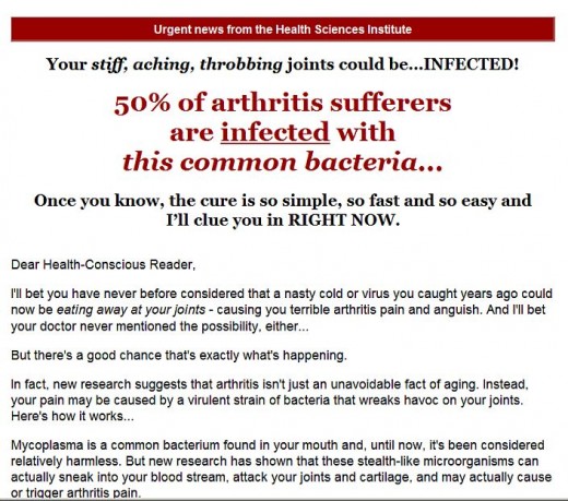 Parasites can even cause arthritis !