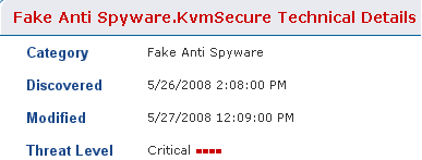 KVM Secure risk level: critical (according to Spyware Detector)