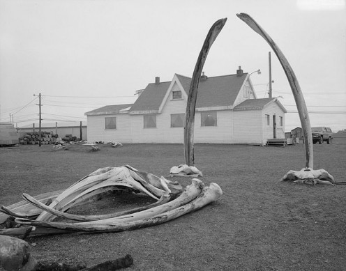 Point Barrow Refuge Station in Barrow, North Slope Borough in Alaska. US National Historic Landmark and northernmost city in Alaska.