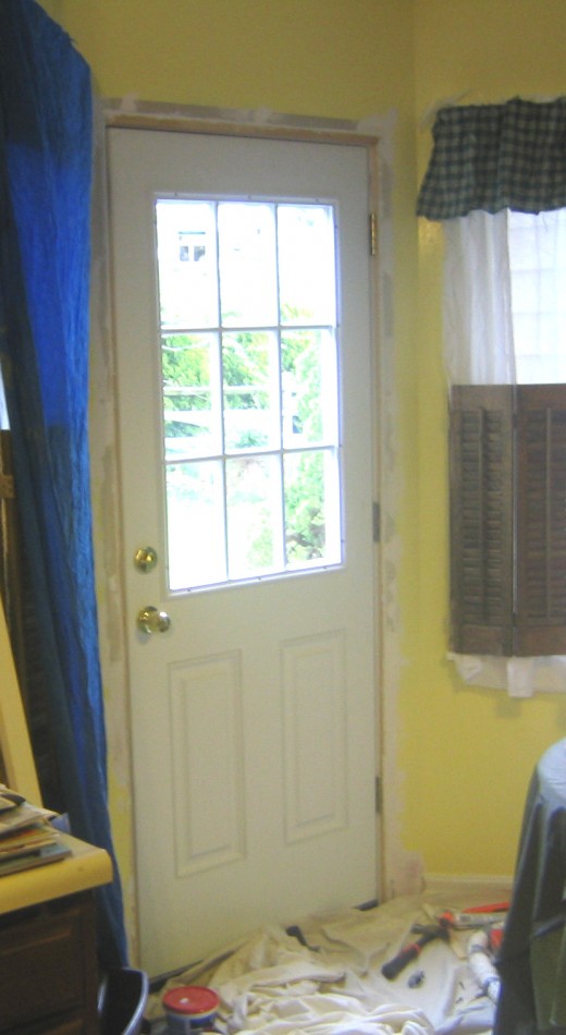 Fig 6.  Door is ready for molding.