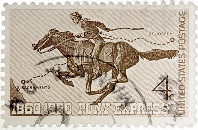 The pony express delivered mail less than two years.