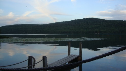 View from the outside dining area of the Blue Mingo restaurant. 