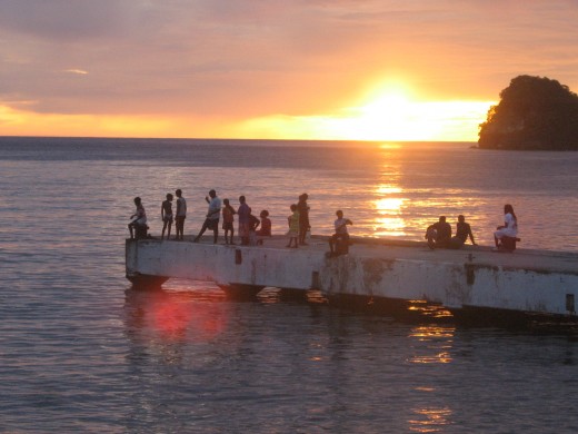 Sunset from the Soufriere Jetty, St. Lucia