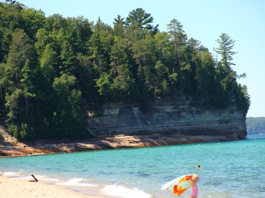 Another view of Miners Beach toward Miners Castle.