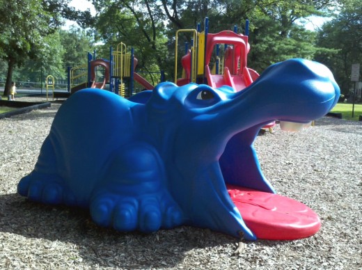 The hippo was a favorite attraction at the playground at Wellwood Memorial Park.