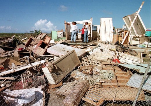 Destruction of Hurricane George (1998) in Puerto Rico