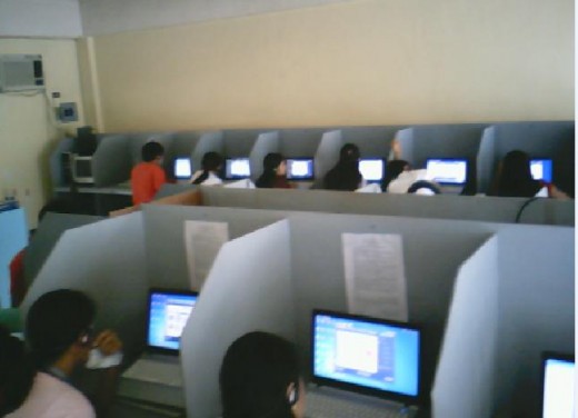 This computer lab at etesda psat laboratory contains 26 laptops and one server.