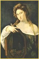 Profane Love  (Vanity  with her mirror) Tiziano Vecellio  1488/901576-08-27 