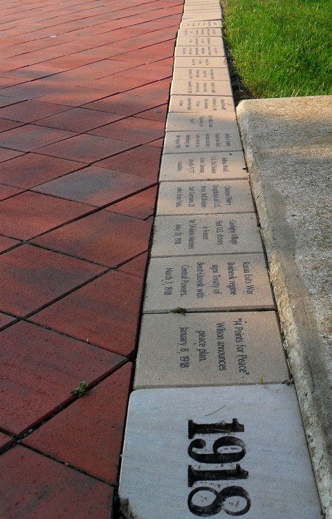From the trenches of World War I, the pathways are paved with bricks that tell the story of our fight for freedom. 