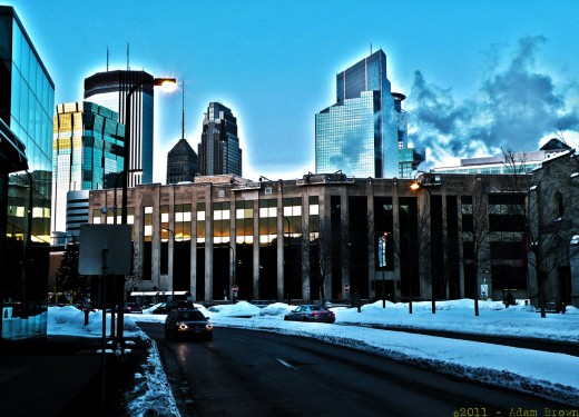 An absolutely frigid Minneapolis morning. A 3 shot autobracketed HDR- +/-1.