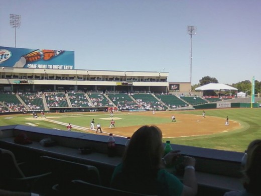For our employee appreciation day they take us out to a Rivercats game. This was our 4th year