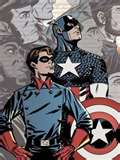 BUCKY BARNES, (front in picture,) was Capt. America's famous sidekick. He helped Cappy win many battle against evil, but his only claim to fame, he got to die off in a Marvel Comics edition that is a collector's item.