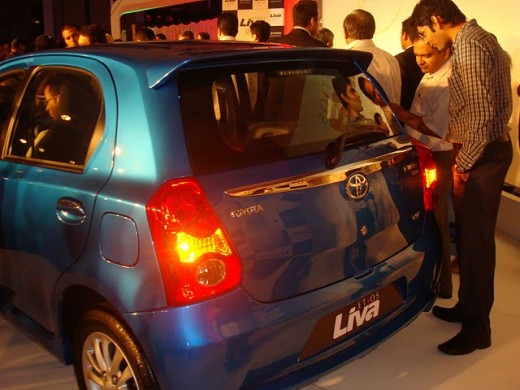 Toyota Etios Electric Blue Rear